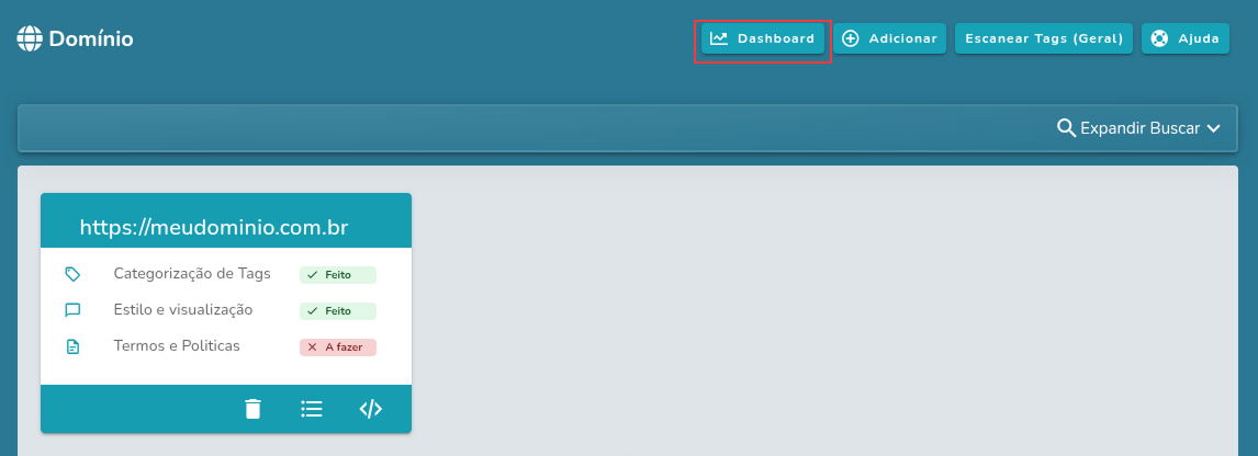 Acessando o Dashboard