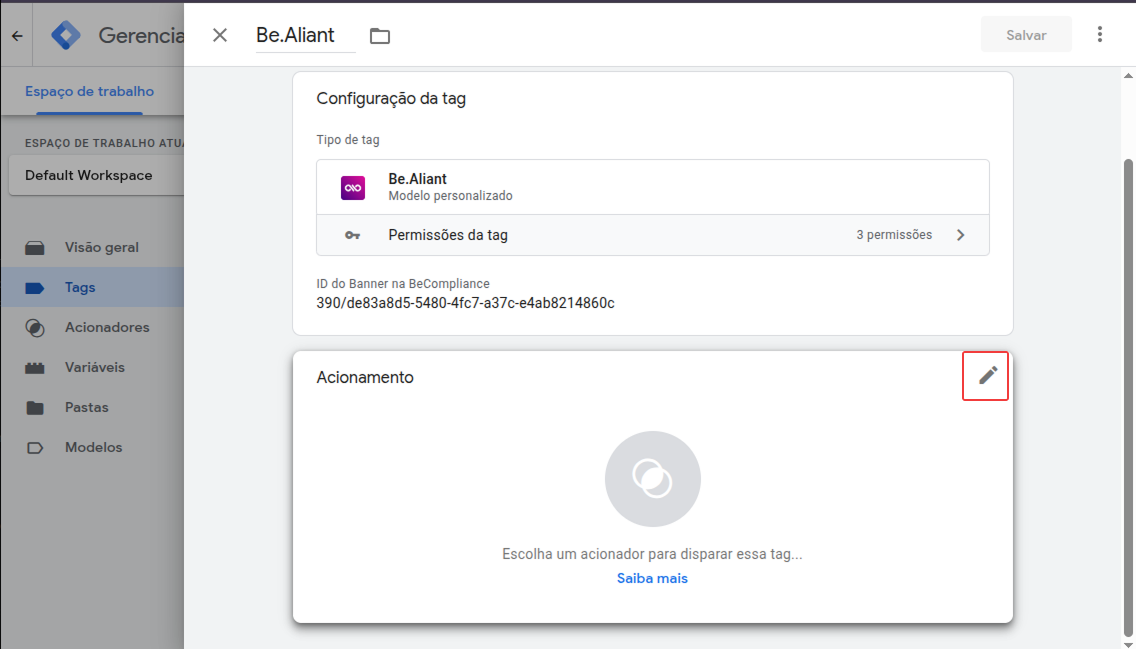 Adicionar gatilho no GTM
